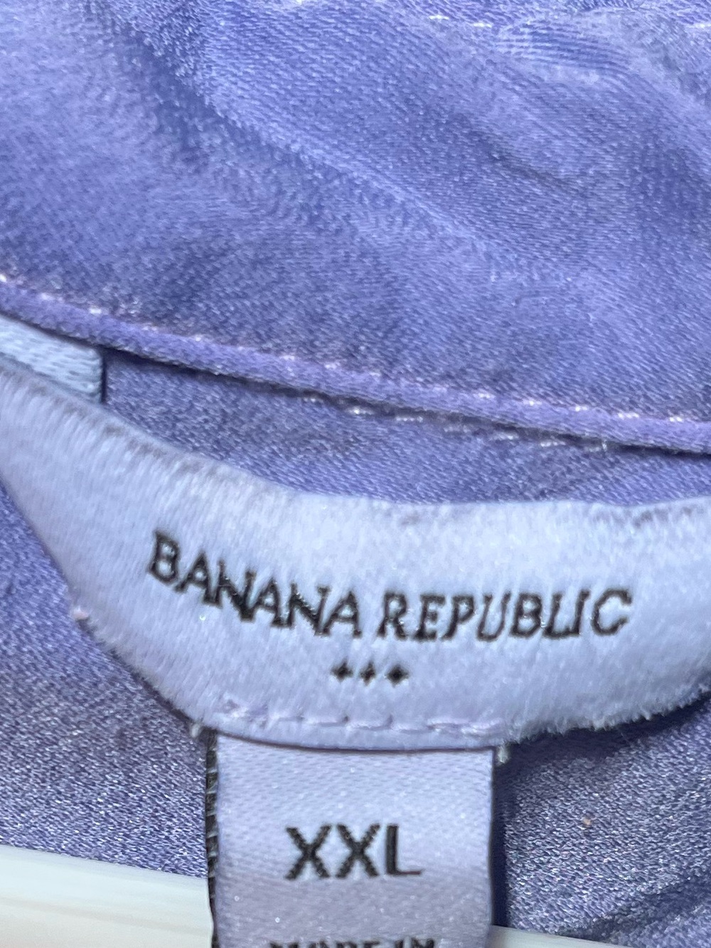 2 banana republic silky classic shirts - xxl - lavender and periwinkle - Picture 5 of 16
